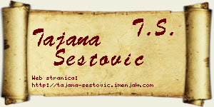 Tajana Šestović vizit kartica